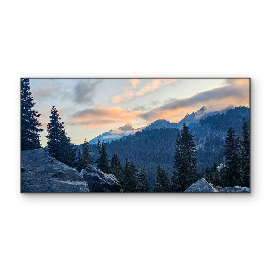 Summer Brilliance — Alpine Rocks and Firs at Sunset