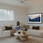 Summer Brilliance — Alpine Rocks and Firs at Sunset | Mt. Rainier National Park Photography | Unframed Horizontal Canvas Biophilic Wall Art