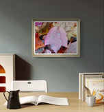 Autumn Colorful Leaves with Raindrops Canvas Print | Authentic Macro Photography | Unframed Horizontal Print | Biophilic Wall Art Décor