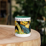 Thanksgiving Mug "Gather & Give Thanks" | Autumn Harvest Gourds Photography Print | Ceramic Fall Coffee Mug Gift | Nature Kitchen Decor
