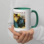 Thanksgiving Mug "Gather & Give Thanks" | Autumn Harvest Gourds Photography Print | Ceramic Fall Coffee Mug Gift | Nature Kitchen Decor