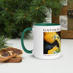 Thanksgiving Mug "Gather & Give Thanks" | Autumn Harvest Gourds Photography Print | Ceramic Fall Coffee Mug Gift | Nature Kitchen Decor