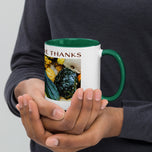 Thanksgiving Mug "Gather & Give Thanks" | Autumn Harvest Gourds Photography Print | Ceramic Fall Coffee Mug Gift | Nature Kitchen Decor