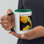 Thanksgiving Mug "Gather & Give Thanks" | Autumn Harvest Gourds Photography Print | Ceramic Fall Coffee Mug Gift | Nature Kitchen Decor