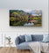 Autumn Lake Reflection Canvas Print | Authentic Rain Photography | Gallery Wrapped Horizontal Wall Art | Biophilic Nature Decor
