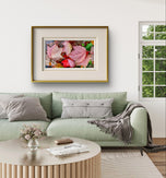 Autumn Leaves with Raindrop Authentic Macro Photography Horizontal Print | Unstretched Canvas Wall Art | Biophilic Style Nature Decor