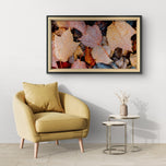 Autumn Leaves with Raindrop Authentic Macro Photography Horizontal Print | Unstretched Canvas Wall Art | Biophilic Style Nature Decor