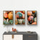 Autumn Pumpkin Canvas Set of 3 - Authentic Closeup Photography - Unstretched Vertical Prints - Biophilic Home Wall Art - Fall Harvest Decor