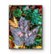 Autumn Rain Blue Leaf Canvas Print - Authentic Macro Nature Photography - Unstretched Vertical Wall Art - Biophilic Home & Office Decor - Ready to Frame
