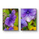 Autumn Rain Purple Hydrangea Macro Photography | Set of 2 Unframed Canvas Prints | Biophilic Wall Art