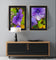 Autumn Rain Purple Hydrangea Macro Photography | Set of 2 Unframed Canvas Prints | Biophilic Wall Art