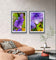 Autumn Rain Purple Hydrangea Macro Photography | Set of 2 Unframed Canvas Prints | Biophilic Wall Art