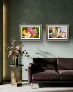 Autumn Rain Vibrant Leaves Authentic Macro Photography | Unstretched Canvas Print Set of 4 | Mixed Orientation Wall Art