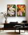 Autumn Rain Vibrant Leaves Authentic Macro Photography | Unstretched Canvas Print Set of 4 | Mixed Orientation Wall Art
