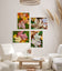 Autumn Rain Vibrant Leaves Authentic Macro Photography | Unstretched Canvas Print Set of 4 | Mixed Orientation Wall Art