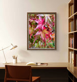 Autumn Rainy Maple Leaves Photography Set of 3 | Unstretched Canvas Vertical Prints | Biophilic Nature Gallery Wall Art Decor