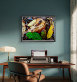 Autumn Vibrant Leaves Authentic Macro Photography | Unstretched Canvas Prints Set of 4 Mixed Orientation | Biophilic Home & Office Wall Art