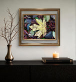 Autumn Vibrant Leaves Authentic Macro Photography | Unstretched Canvas Prints Set of 4 Mixed Orientation | Biophilic Home & Office Wall Art