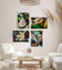 Autumn Vibrant Leaves Authentic Macro Photography | Unstretched Canvas Prints Set of 4 Mixed Orientation | Biophilic Home & Office Wall Art