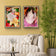 Autumn Vibrant Leaves Biophilic Wall Art Decor | Raindrops Nature Photography Prints Set of 4 on Unstretched Museum-Quality Canvas