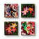 Autumn Vibrant Leaves Canvas Set of 4 | Authentic Closeup Photography | Unframed Square Prints | Biophilic Wall Art Home & Office Décor