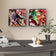 Autumn Vibrant Leaves Canvas Set of 4 | Authentic Closeup Photography | Unframed Square Prints | Biophilic Wall Art Home & Office Décor