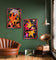 Autumn Vibrant Leaves Vertical Prints Set - Professional Closeup Photography Duo - Unstretched Canvas Nature Wall Art - Biophilic Home Decor