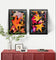 Autumn Vibrant Leaves Vertical Prints Set - Professional Closeup Photography Duo - Unstretched Canvas Nature Wall Art - Biophilic Home Decor