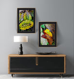 Autumn Vibrant Leaves Wall Art Set of 4 | Nature Closeup Original Photography | Unstretched Canvas Print | Biophilic Home & Office Décor