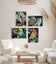 Autumn Vibrant Leaves Wall Art Set of 4 | Nature Closeup Original Photography | Unstretched Canvas Print | Biophilic Home & Office Décor