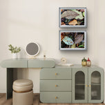 Autumn Vibrant Leaves Wall Art Set of 4 | Nature Closeup Original Photography | Unstretched Canvas Print | Biophilic Home & Office Decor