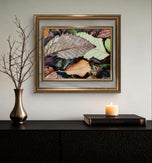 Autumn Vibrant Leaves Wall Art Set of 4 | Nature Closeup Original Photography | Unstretched Canvas Print | Biophilic Home & Office Decor