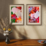 Autumn Vibrant Rain-Kissed Leaves Biophilic Wall Art Decor | Authentic Macro Nature Photography | Unstretched Canvas Set of 4 Prints