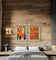 Autumn Vibrant Trees - Authentic Closeup Photography - 3 Piece Vertical Unframed Canvas Print Set - Biophilic Fall Wall Art Decor