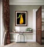 Autumn Yellow Leaf Sunlit Photography Vertical Print | Unstretched Canvas Wall Art | Biophilic Nature Décor | Multiple Sizes Available