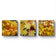 Autumn Yellow Maple Leaves  Authentic Macro Photography | Unstretched Canvas Square Print Set of 3 | Biophilic Wall Art Decor