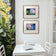Summer Brilliance — Blue Hydrangea in Sunset Macro Photography | Unframed Horizontal Canvas Wall Art Set of 2 for Living Room