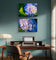 Summer Brilliance — Blue Hydrangea in Sunset Macro Photography | Unframed Horizontal Canvas Wall Art Set of 2 for Living Room