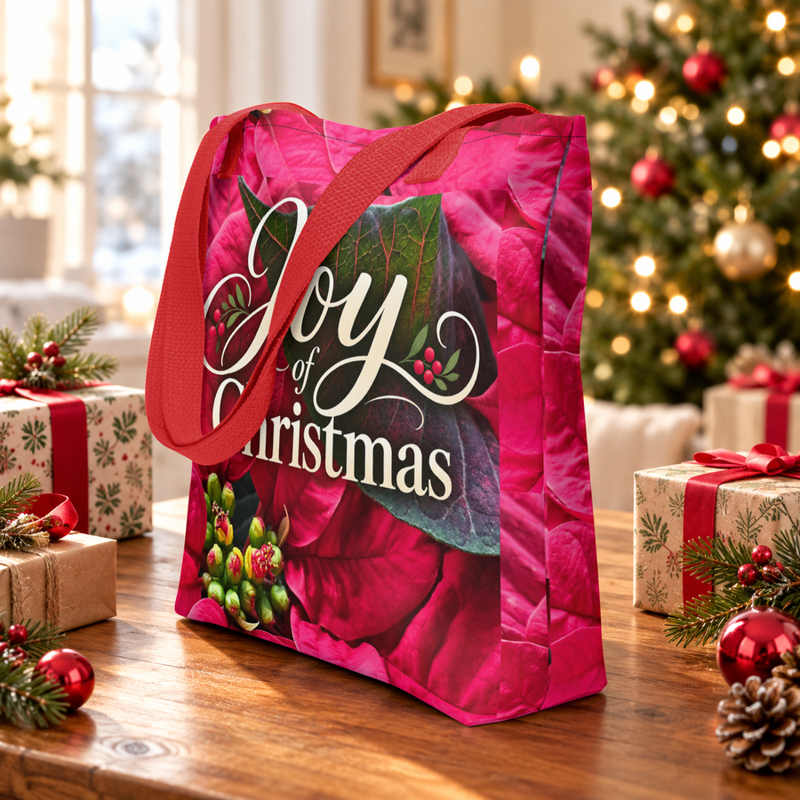 Joy of Christmas Tote Bag 15 x 15 in