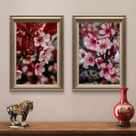 Cherry Blossom Canvas Print Set of 2 | Capture Spring Before It Fades | Authentic Closeup Photography | Biophilic Vertical Wall Art for Home Décor