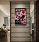 Cherry Blossom Canvas Print Set of 2 | Capture Spring Before It Fades | Authentic Closeup Photography | Biophilic Vertical Wall Art for Home Décor
