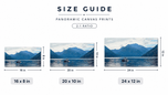 Summer Brilliance — Cushman Lake Moody Mountains & Still Water Photography | Unframed Horizontal Panoramic Canvas Biophilic Wall Art