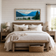 Summer Brilliance — Cushman Lake Moody Mountains Unframed Canvas Biophilic Wall Art