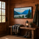 Summer Brilliance — Cushman Lake Moody Mountains Unframed Canvas Biophilic Wall Art