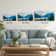 Summer Brilliance — Cushman Lake Moody Mountains Unframed Canvas Biophilic Wall Art