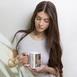 Festive Autumn Ceramic Mug - Red Orange Maple Leaves Photography - White Glossy Finish - Dishwasher Microwave Safe - 11oz 15oz 20oz