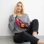 Floral Art Fanny Pack | Original Red Flower Print | Waterproof 13"