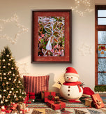 Frosted Leaves Canvas Art | Winter Nature Photography | 3-Piece Set