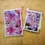 Greeting / Note Cards with Envelopes Featuring Vibrant Hydrangea Blossoms Original Photography | Blank 4 Cards Set 4.5x6.25 in, 5.5x8.5 in