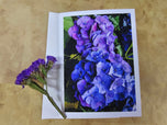 Greeting / Note Cards with Envelopes Featuring Vibrant Hydrangea Blossoms Original Photography | Blank 4 Cards Set 4.5x6.25 in, 5.5x8.5 in